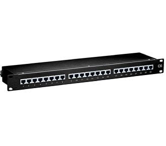 Utstyr 326424, RJ-45, Guld, Cat6, Sort, Reolmontering, 1U