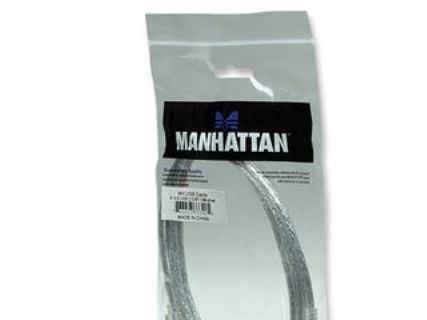 Manhattan 333405, 1,8 m, USB A, USB B, USB 2.0, 0,48 Gbit/s, Sølv