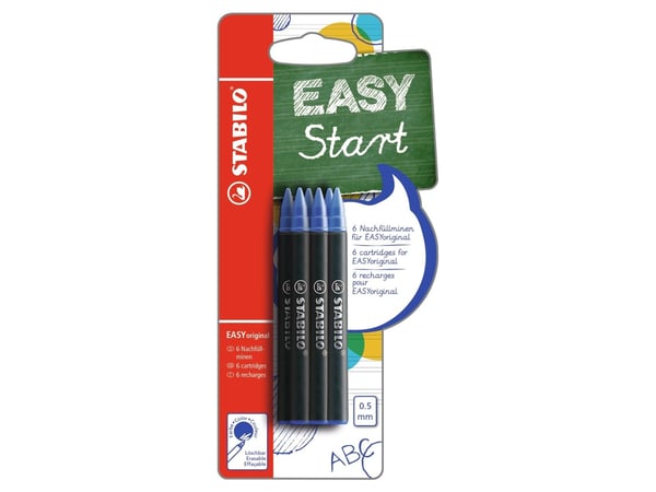Stabilo Easy Original spets 0.5mm blå 6st bls