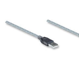 Manhattan 510424, 11 m, USB A, USB B, 2.0, 480 Mbit/s, Sølv