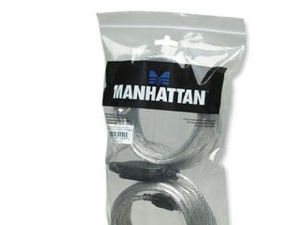 Manhattan 510424, 11 m, USB A, USB B, 2.0, 480 Mbit/s, Sølv