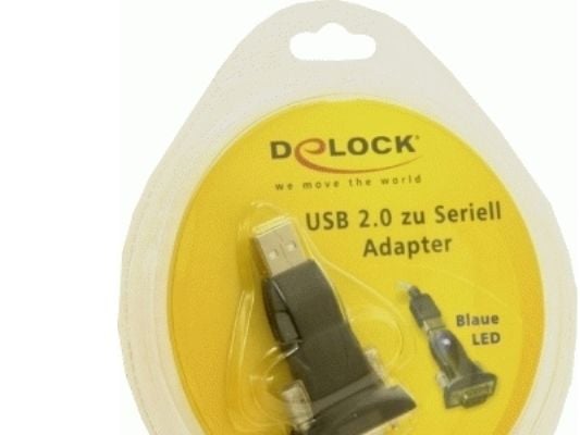 DeLOCK USB 2.0 to Serial Adapter, Musta, USB A-tyyppi, DB-9