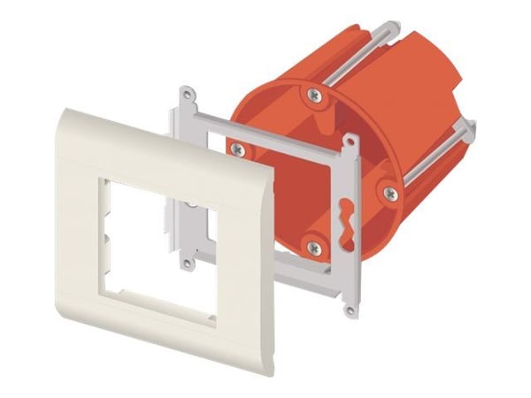 DeLOCK Easy 45, Valkoinen, ABS-synteettinen, Ruuviton, Universaali, 80 mm, 80 mm