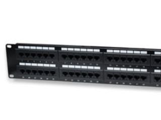 Intellinet Patch Panel, Cat6, UTP, 48-Port, 2U, Black - Koblingspanel - CAT 6 - UTP - RJ-45 X 48 - svart - 2U - 19"