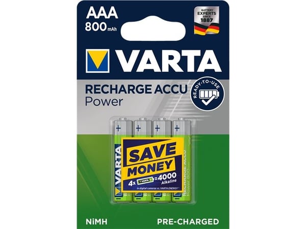 Varta Longlife 56703 - Batteri 2 x AAA - NiMH - 800 mAh (en pakke 2)