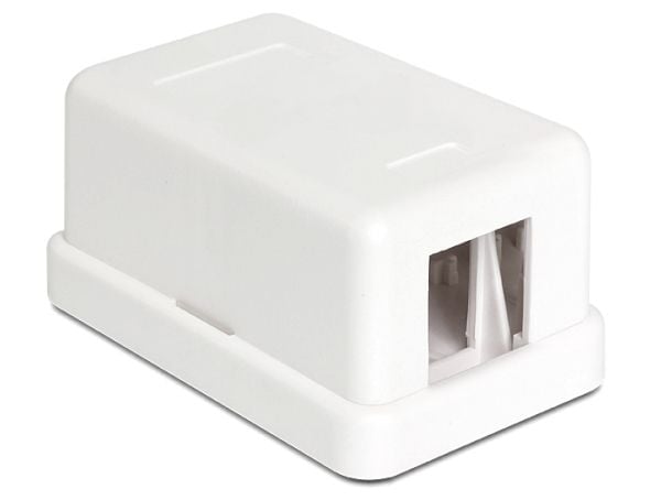 Delock Keystone Surface Mounted Box - Modulært innføringshus - hvit - 1 port