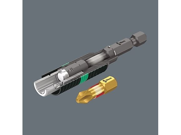 Wera 855/1 BDC SB, 1 stykker, Pozidriv, PZ 2x25, ISO 1173-F, 25 mm, 25,4 / 4 mm (1 / 4")