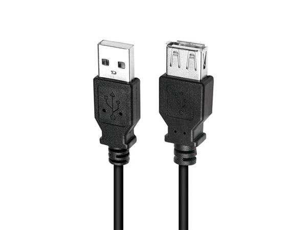 LogiLink CU0011B, 3 m, USB A, USB A, USB 2.0, 480 Mbit/s, Musta