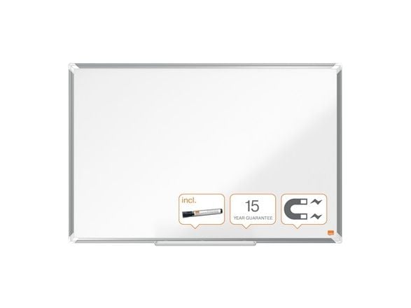 Nobo Premium Plus magnetisk whiteboardtavle i stål 90x60 cm Hvit