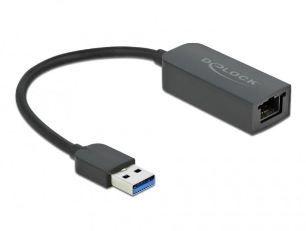 Delock - Nettverksadapter - USB 3.2 Gen 1 - 2.5GBase-T - svart