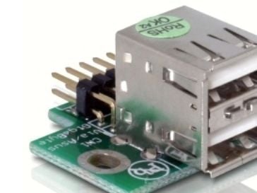 DeLOCK - USB-sovitin - 10-nastainen USB-liitäntärasia (uros) USB:hen (naaras)
