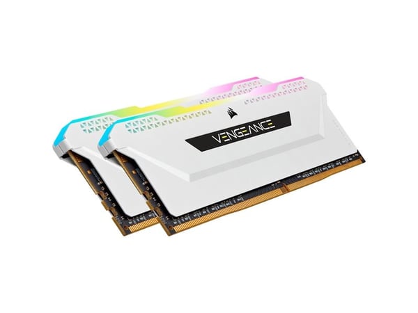CORSAIR Vengeance RGB PRO SL - DDR4 - sett - 16 GB: 2 x 8 GB - DIMM 288-pin - 3200 MHz / PC4-25600 - CL16 - 1.35 V - ikke-bufret - ikke-ECC - hvit