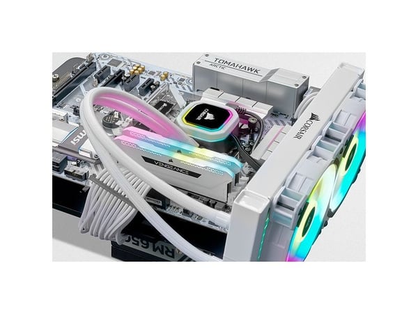 CORSAIR Vengeance RGB PRO SL - DDR4 - sett - 16 GB: 2 x 8 GB - DIMM 288-pin - 3200 MHz / PC4-25600 - CL16 - 1.35 V - ikke-bufret - ikke-ECC - hvit