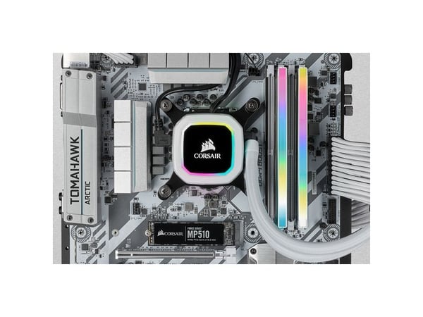 CORSAIR Vengeance RGB PRO SL - DDR4 - sett - 16 GB: 2 x 8 GB - DIMM 288-pin - 3200 MHz / PC4-25600 - CL16 - 1.35 V - ikke-bufret - ikke-ECC - hvit