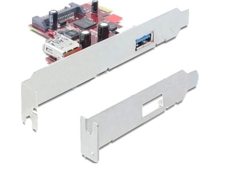 Delock PCI Express Card - USB-adapter - PCIe 2.0 - USB, USB 2.0, USB 3.0 - 2 porter