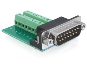 Delock - Seriell adapter - 15 pin D-Sub (DB-15) (hann) til 16-pinners terminalblokk