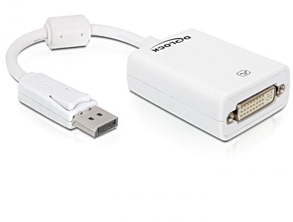 Delock - DisplayPort-adapter - DisplayPort (hann) til DVI-I (hunn) - 12.5 cm