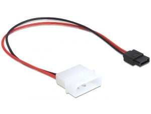 Delock - Strømadapter - Slimline SATA strøm (hunn) til 4-pins intern strøm (5V) (hann) - 25 cm