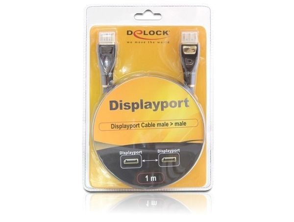 Delock - DisplayPort-kabel - DisplayPort (hann) til DisplayPort (hann) - 5 m - antrasitt