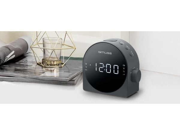 Muse M-185 CR, Klokke, Digitalt, FM, MW, LED, 2,29 cm (0.9"), Hvit