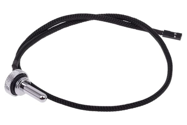 Alphacool Eiszapfen Temperature Sensor Plug G1/4 - Temperatursensor for væskekjølesystem - krom - 50 cm