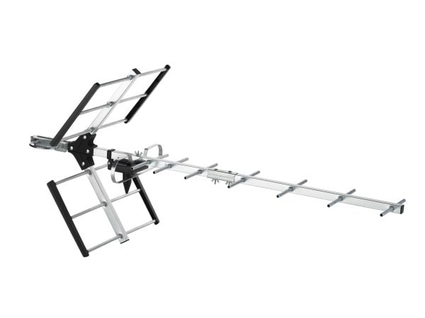 One For All Professional Outdoor SV 9354, Ulkona, Musta, Ruostumaton teräs, 10 m, DVB-T, DVB-T2, IEC male connector, F-type male connector, PAL, SECAM