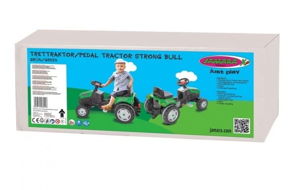 Jamara Pedal Tractor Strong Bull, 3 år, 4 hjul, Sort, Grønn