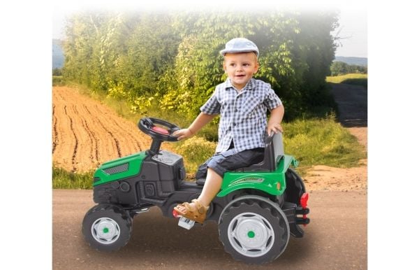 Jamara Pedal Tractor Strong Bull, 3 år, 4 hjul, Sort, Grønn