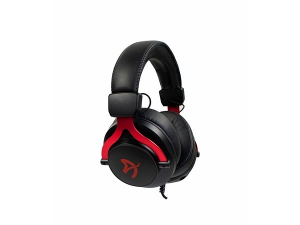 Arozzi Aria - Headset - fuld størrelse - kablet - 3,5 mm jack - Rød/Sort