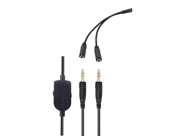 Arozzi Aria - Headset - fuld størrelse - kablet - 3,5 mm jack - Rød/Sort