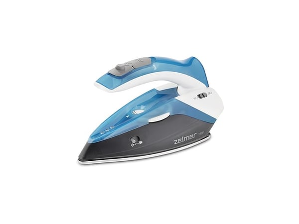 Zelmer ZIR0500, Tørr & dampstrykejern, Strykesåle i rustfritt stål, Sort, Blå, Hvit, 0,28 l, 1100 W, 115 - 230 V