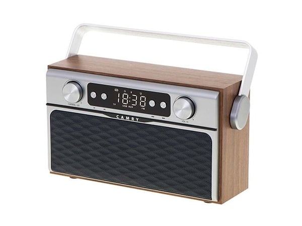 Camry Premium Radio CR 1183, Bærbar, Digitalt, FM, 16 W, Aluminium, Sort, Tre, Mønster