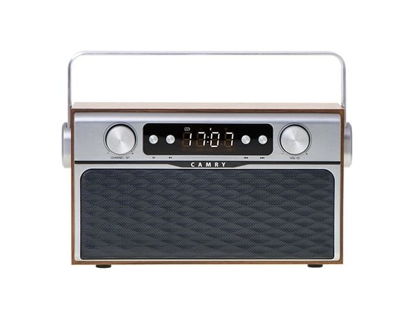 Camry Premium Radio CR 1183, Bærbar, Digitalt, FM, 16 W, Aluminium, Sort, Tre, Mønster