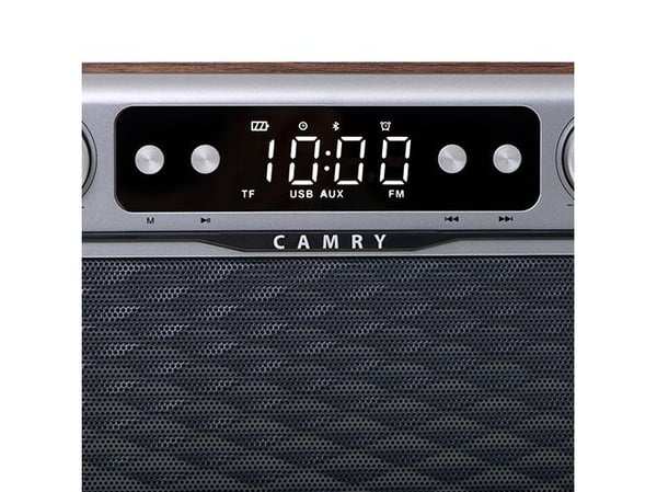 Camry Premium Radio CR 1183, Bærbar, Digitalt, FM, 16 W, Aluminium, Sort, Tre, Mønster