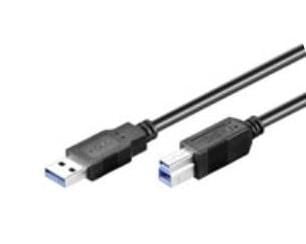 M-CAB - USB-kabel - USB-type A (hann) til USB Type B (hann) - USB 3.0 - 3 m - svart