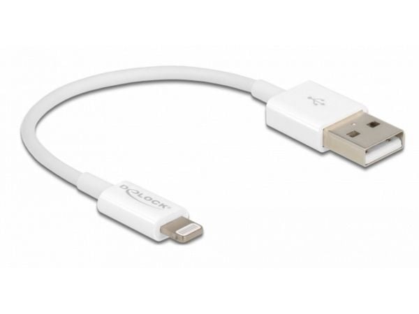 DeLOCK 83001, 0,15 m, USB A, Micro-USB B/Lightning/Apple 30-pin, Uros, Uros, Valkoinen