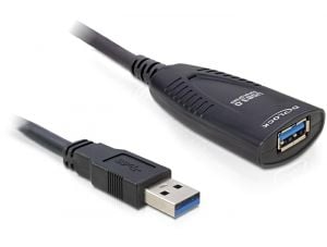 Delock USB-kaapeli - USB forlængerkabel - USB Type A (han) til USB Type A (hun) - USB 3.0 - 5 m - aktiivinen