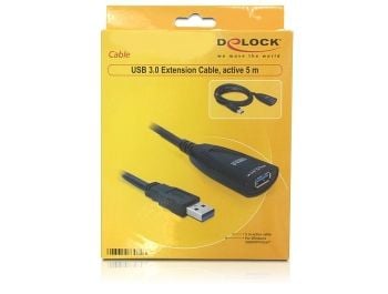 Delock USB-kaapeli - USB forlængerkabel - USB Type A (han) til USB Type A (hun) - USB 3.0 - 5 m - aktiivinen