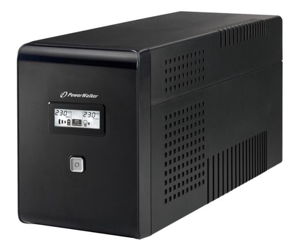 PowerWalker VI 1500 LCD - UPS - AC 220/230/240 V - 900 watt - 1500 VA - 9 Ah - USB - utgangskontakter: 4 - svart