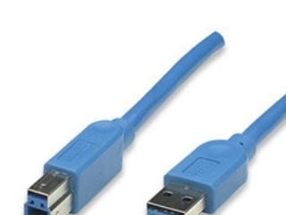 Manhattan 322430, 2 m, USB A, USB B, USB 3.2 Gen 1 (3.1 Gen 1), Hankjønn/hankjønn, Blå