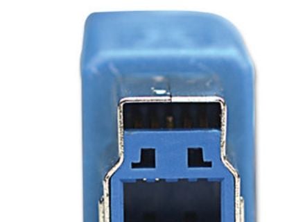 Manhattan 322430, 2 m, USB A, USB B, USB 3.2 Gen 1 (3.1 Gen 1), Hankjønn/hankjønn, Blå