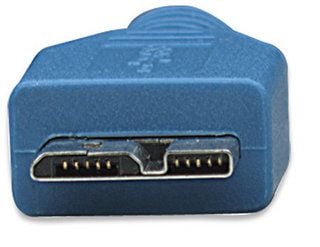 Manhattan 325424, 2 m, USB A, Micro-USB B, USB 3.2 Gen 1 (3.1 Gen 1), Hankjønn/hankjønn, Blå