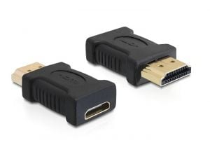 Delock High Speed HDMI Adapter - HDMI-adapter - HDMI hann til 19 pin mini HDMI Type C hunn
