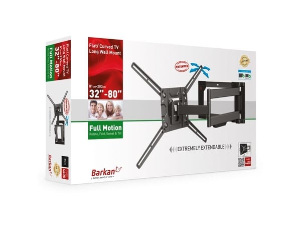 Barkan 4400 - Brakett - for LCD TV / kurvet LCD TV - svart - skjermstørrelse: 32"-80" - veggmonterbar