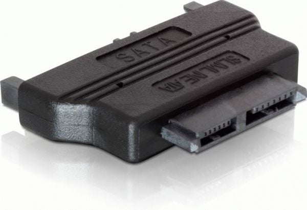 DeLOCK adapter SATA+ström(15+7) - Slim SATA+ström(7+6), ha-ho, svart