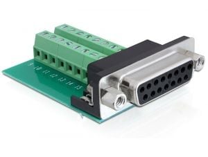 Delock - Seriell adapter - 15 pin D-Sub (DB-15) (hunn) til 16-pinners terminalblokk
