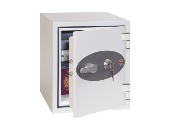 Phoenix Safe Co. FS1282K, Frittstående safe, 25 l, Hvit, Nøkkel, Stål, Gulv