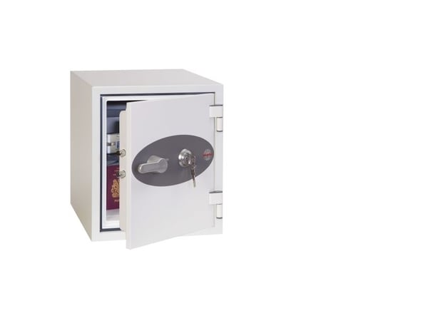 Phoenix Safe Co. FS1282K, Frittstående safe, 25 l, Hvit, Nøkkel, Stål, Gulv