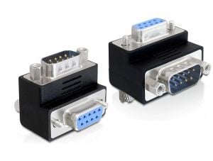 Delock - Seriell adapter - DB-9 (hunn) til DB-9 (hann) - 90°-kontakt