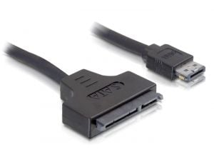 Delock - Power Over eSATA-kabel - 11 pin USB/eSATA (5/12 V) (hann) til SATA-kombo (hunn) - 50 cm